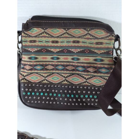Montana West Handbags - Montana West Purse Southwest Design Beaded Concealed Weapon Zip Pocket